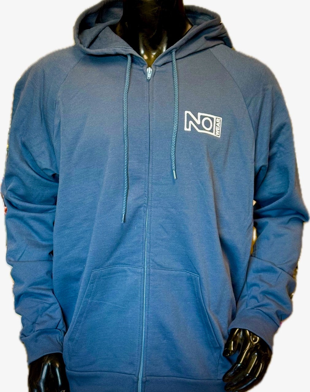 Blue OG Logo Zip Hood | Nowear BMX