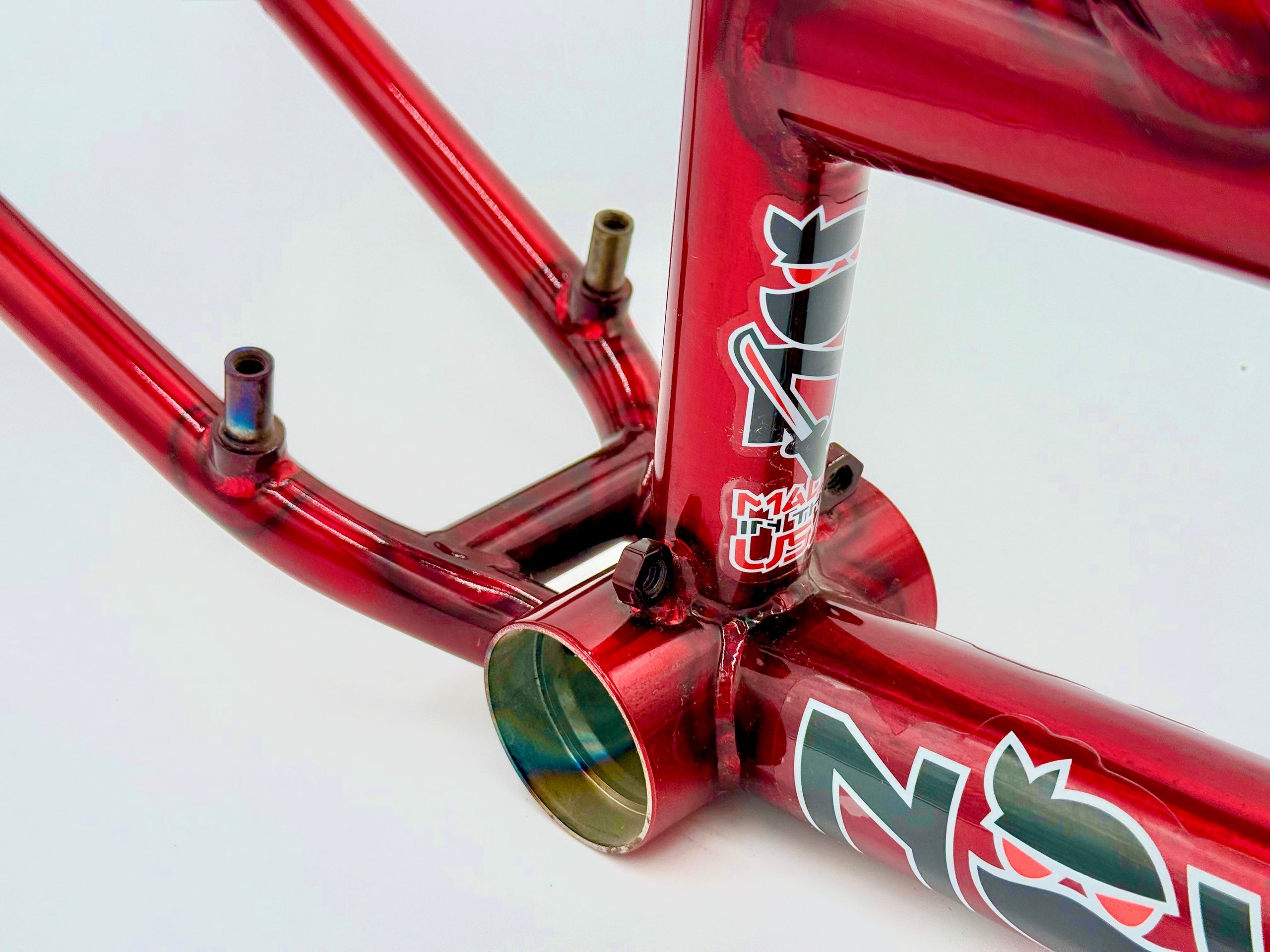 Trans red bmx frame cheap